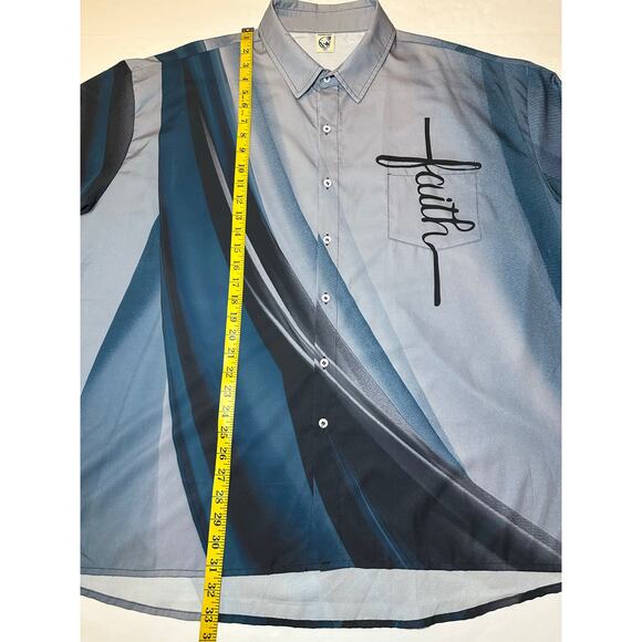 Hardaddy Button Up Shirt Size 3XL Mens Faith Hawaiian Style Big and Tall - Picture 3 of 6